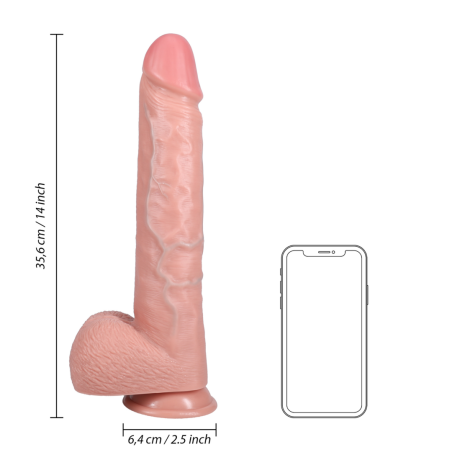 Extra Large Relistic Dildo Straight with Balls | 35 cm