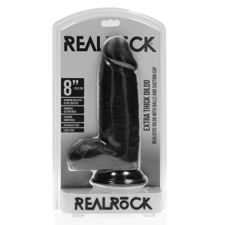 Extra Thick Straight with Balls | Black | 20cm