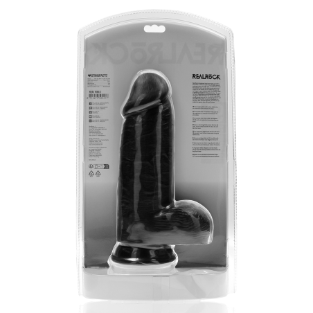 Extra Thick Straight with Balls | Black | 23cm