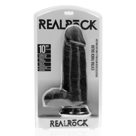 Extra Thick Straight with Balls | Black | 25cm