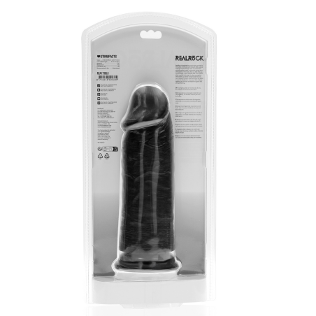 Extra Thick Straight Dildo with Suction Cup | Black | 23cm