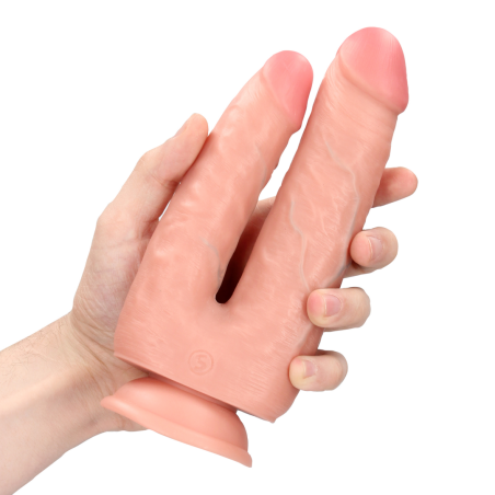 Double Trouble Realistic Dildo with Suction Cup | 15cm