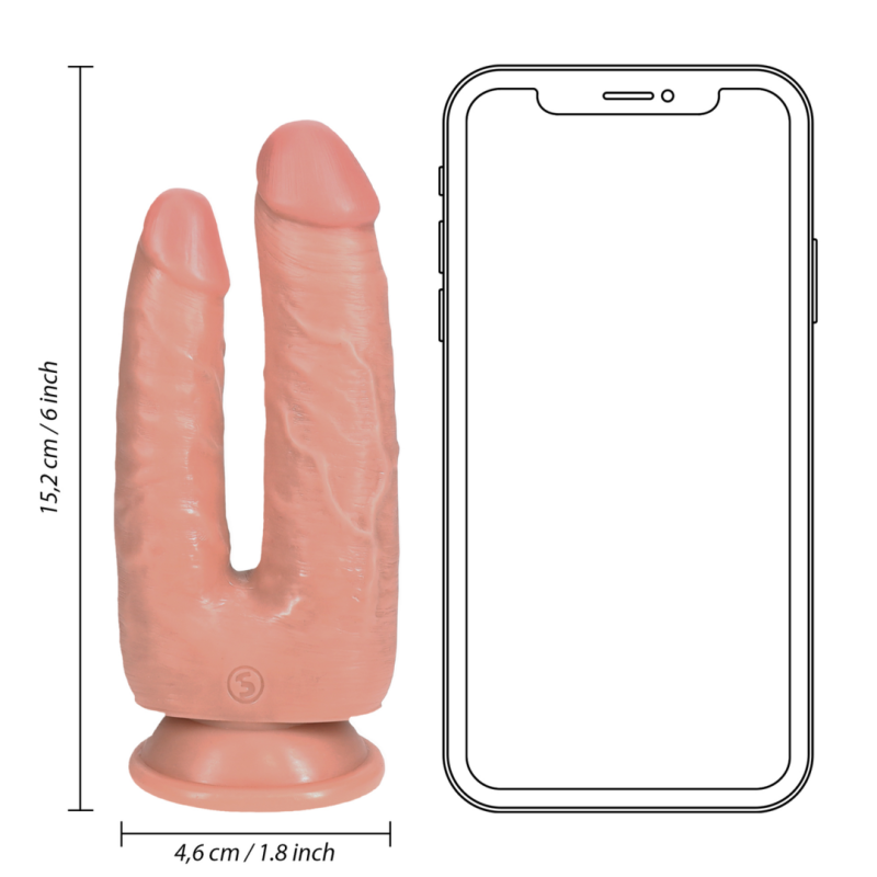 Double Trouble Realistic Dildo with Suction Cup | 15cm