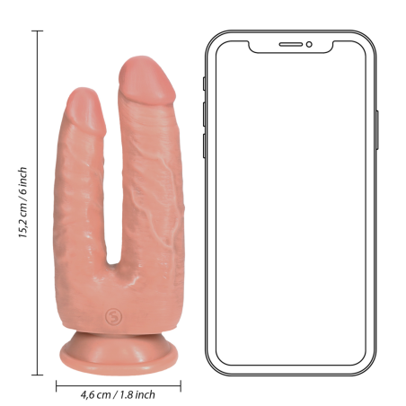 Double Trouble Realistic Dildo with Suction Cup | 15cm