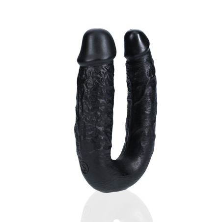 U Shaped Double Realistic Dildo | Black | 12cm