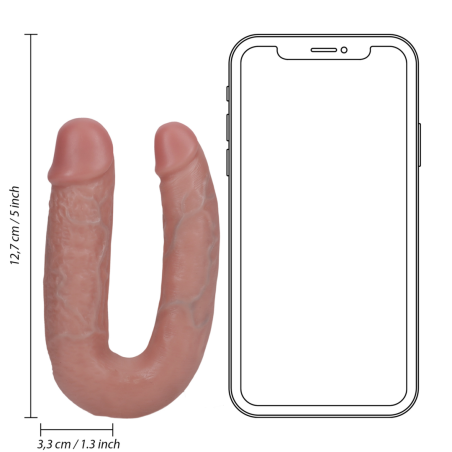 U Shaped Double Realistic Dildo | 12cm