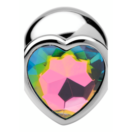 Rainbow Prism | Heart Butt Plug | Large