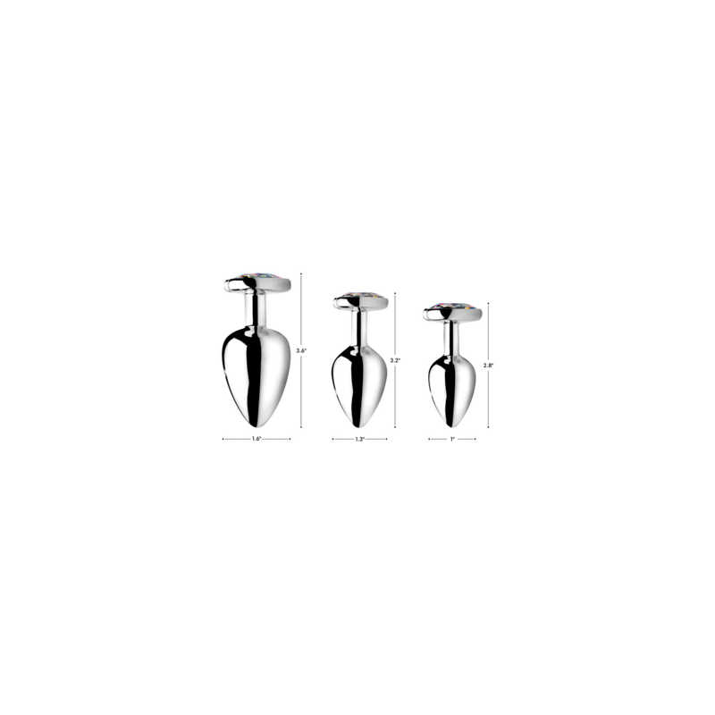 Πρωκτική Σφήνα Αλουμινίου με Κόσμημα | Καρδιά | Medium