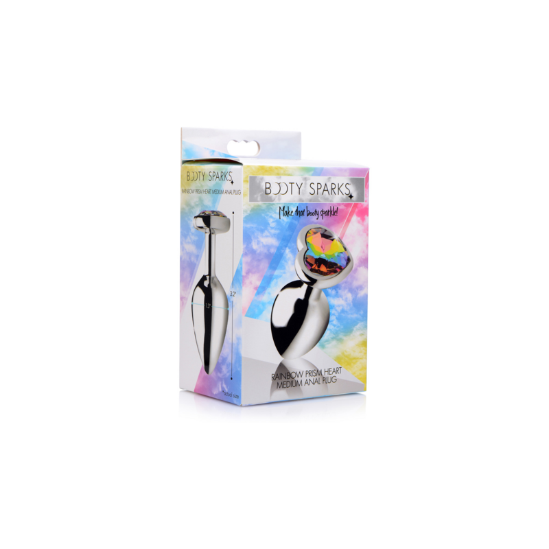 Rainbow Prism | Heart Butt Plug | Medium