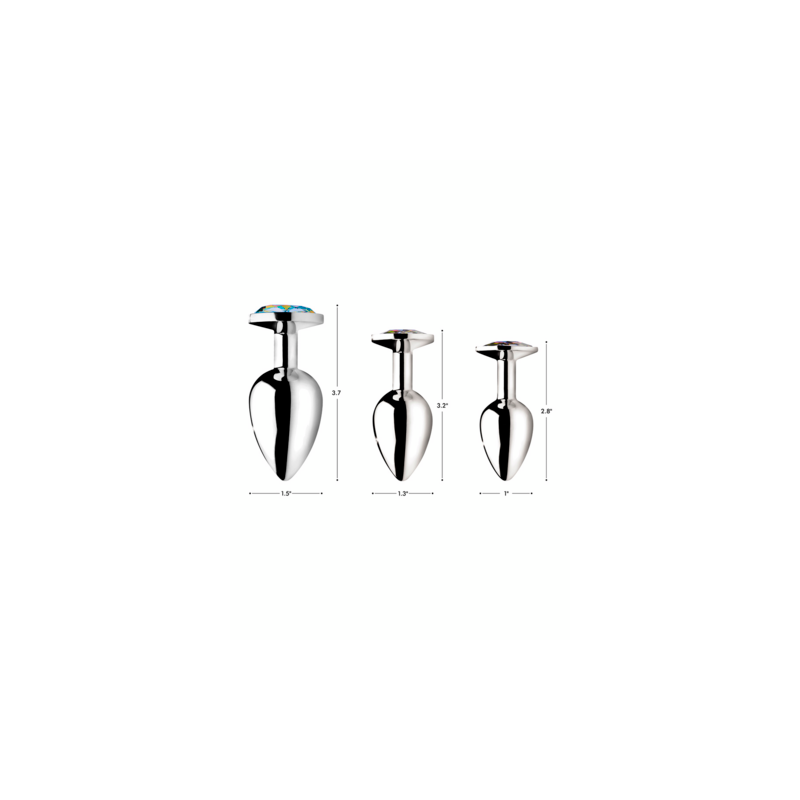 Πρωκτική Σφήνα Αλουμινίου με Κόσμημα | Medium