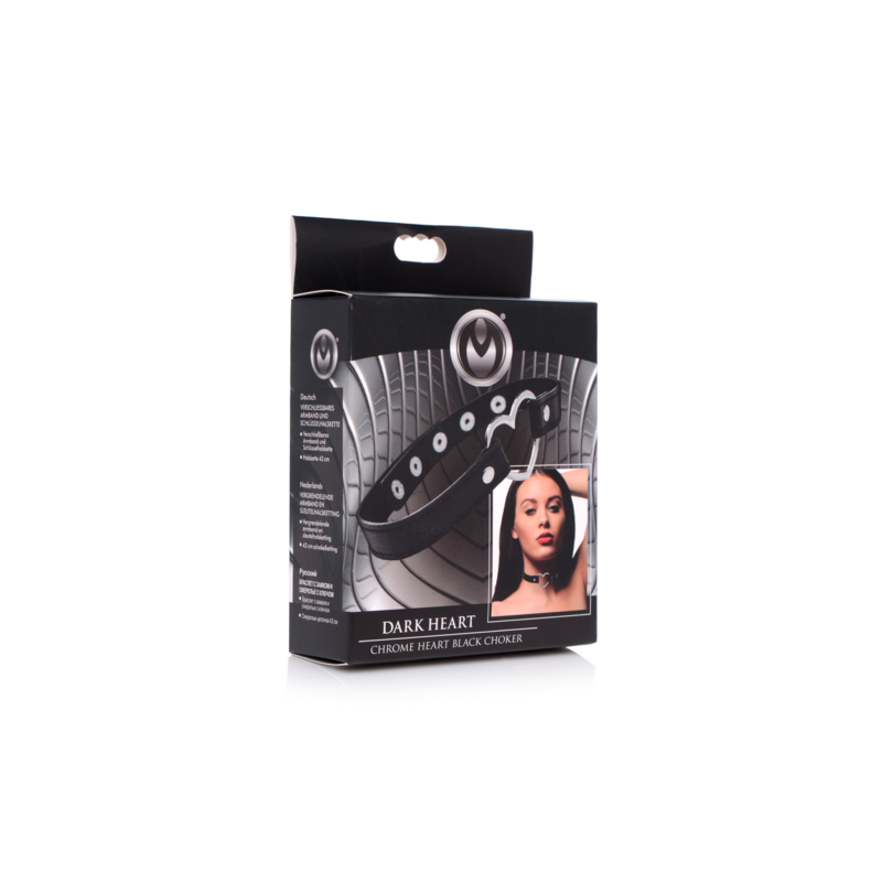 Dark Heart | Κολλάρο με Μεταλλικό Κόσμημα Καρδιά
