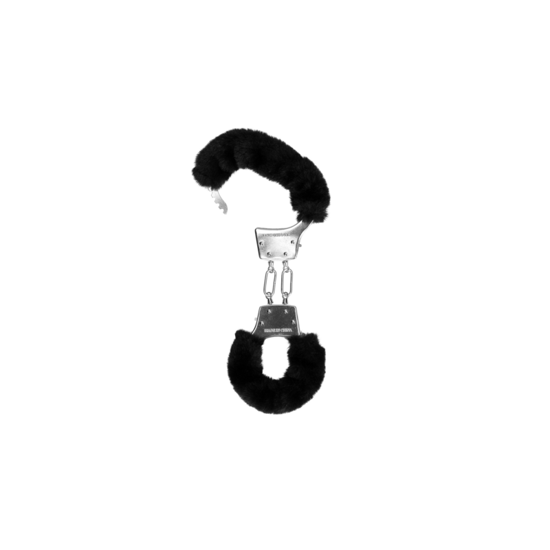 Furry Metal Hand Cuffs | Black