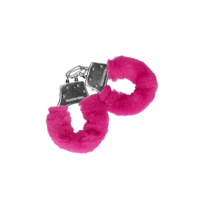 Furry Metal Hand Cuffs | Pink