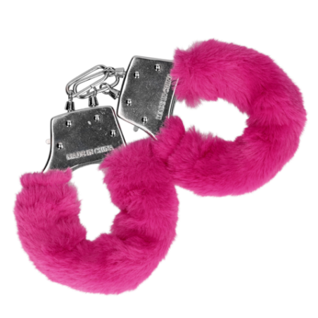 Furry Metal Hand Cuffs | Pink