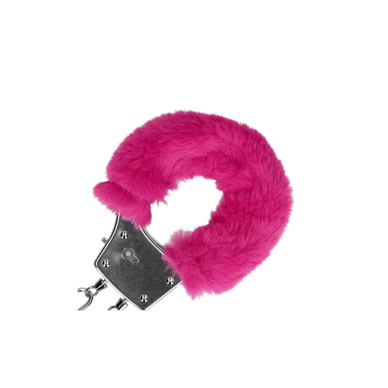Furry Metal Hand Cuffs | Pink