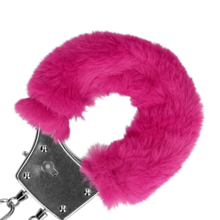 Furry Metal Hand Cuffs | Pink