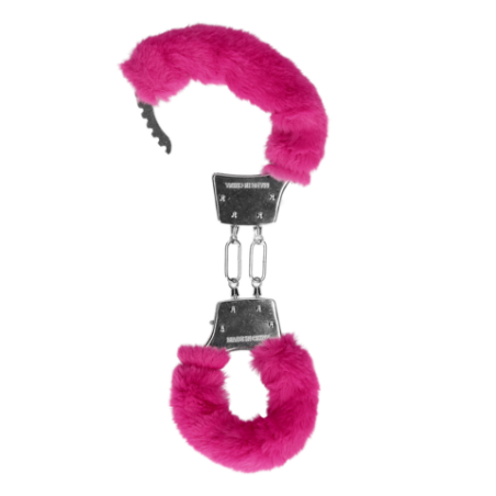 Furry Metal Hand Cuffs | Pink