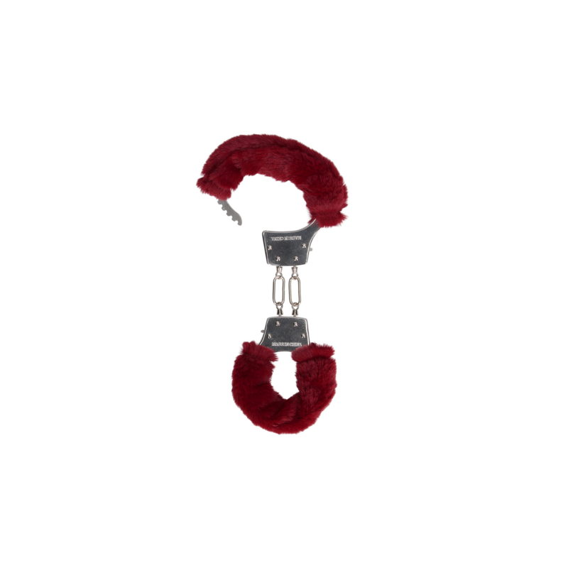 Furry Metal Hand Cuffs | Red