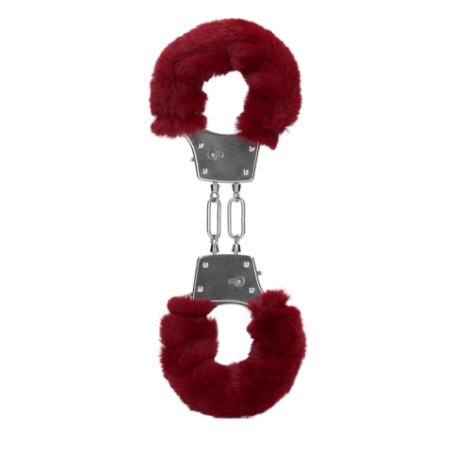 Furry Metal Hand Cuffs | Red