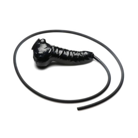 Guzzler | Realistic Penis Sheath with Tube | Black