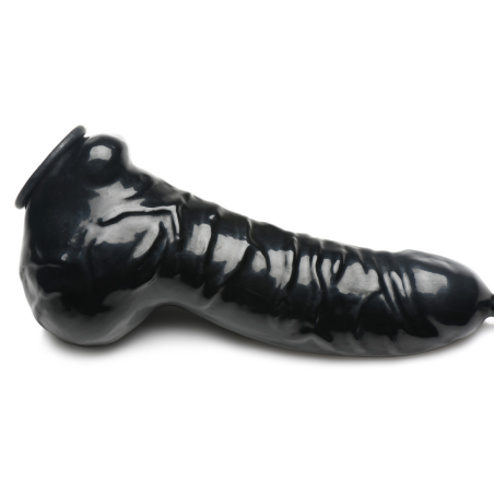 Guzzler | Realistic Penis Sheath with Tube | Black