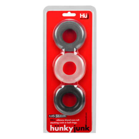 Huj3 | Cockring 3-pack | Tar / Ice / Stone