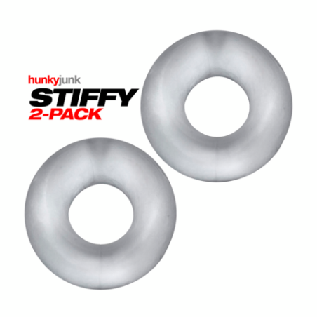 Stiffy | 2-pack No-Roll Cockrings | Clear