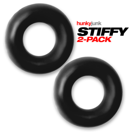 Stiffy | 2-Pack Αντιολισθητικά Δαχτυλίδια Πέους | Μαύρο