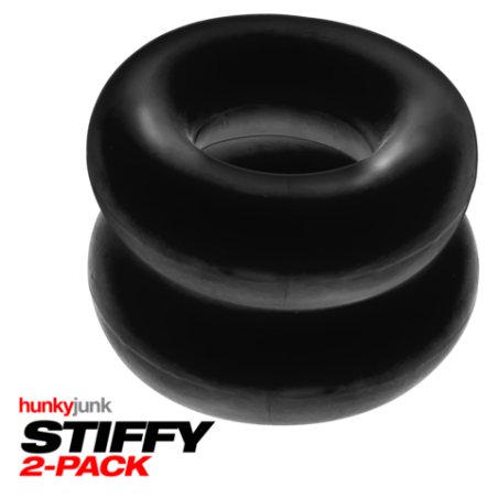 Stiffy | 2-pack No-Roll Cockrings | Black