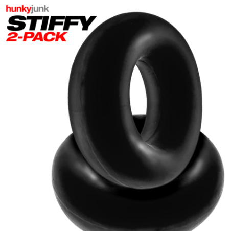 Stiffy | 2-pack No-Roll Cockrings | Black