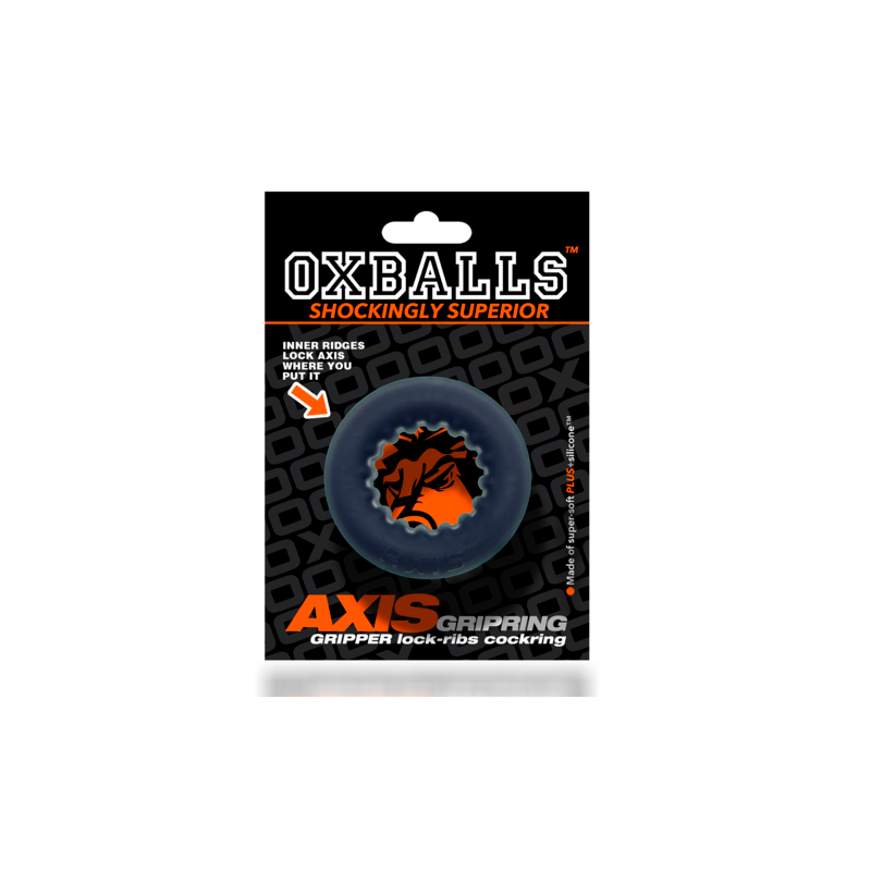 Axis | Inner Ribbed Griphold Cockring | Black