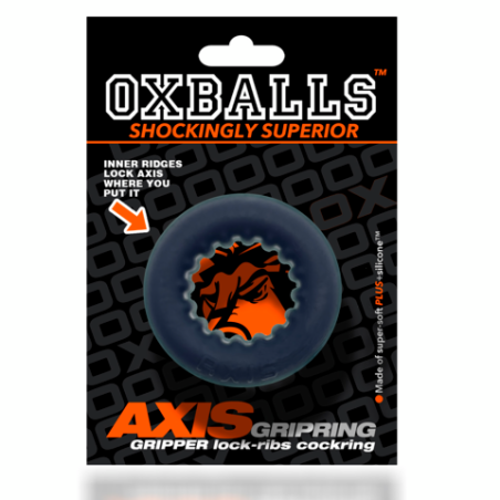 Axis | Inner Ribbed Griphold Cockring | Black