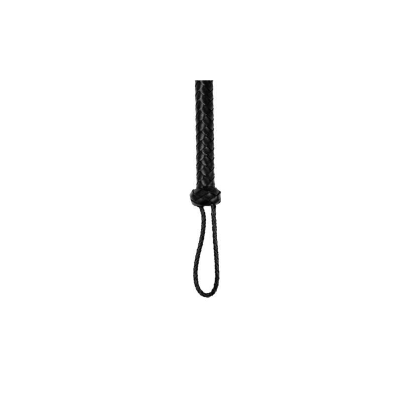 PU Leather Whip with Knot Detail | Black | 122cm