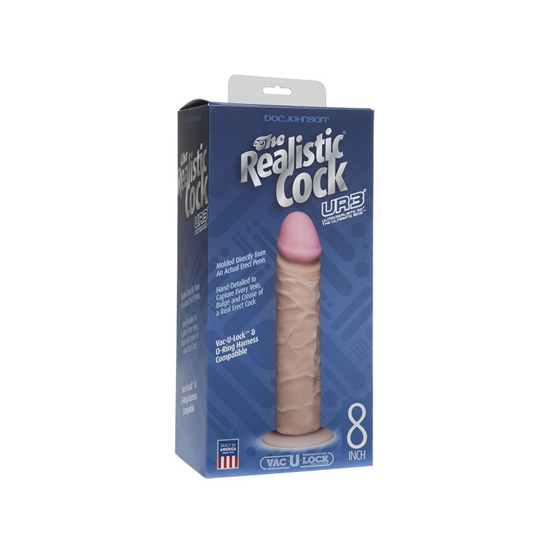 The Realistic Cock UR3 Without Balls 20cm - Flesh