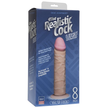 The Realistic Cock UR3 Without Balls 20cm - Flesh