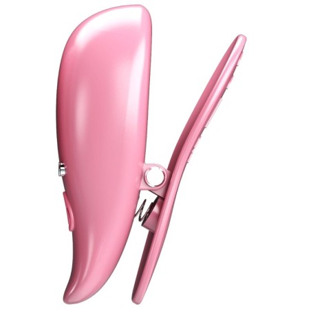 Leaf | Vibrating Nipple Clamps | Pink