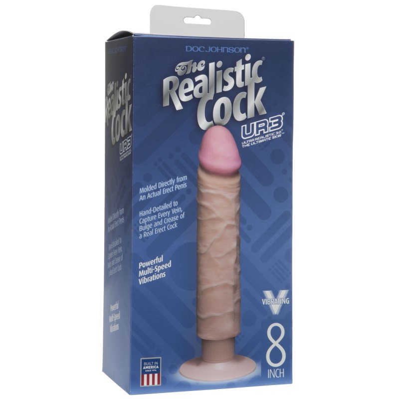 The Realistic® Cock UR3® Without Balls Vibrating 20 - Flesh