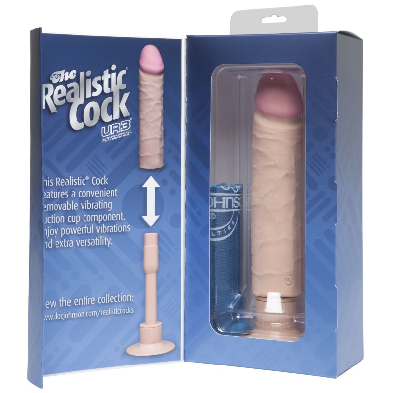 The Realistic® Cock UR3® Without Balls Vibrating 20 - Flesh