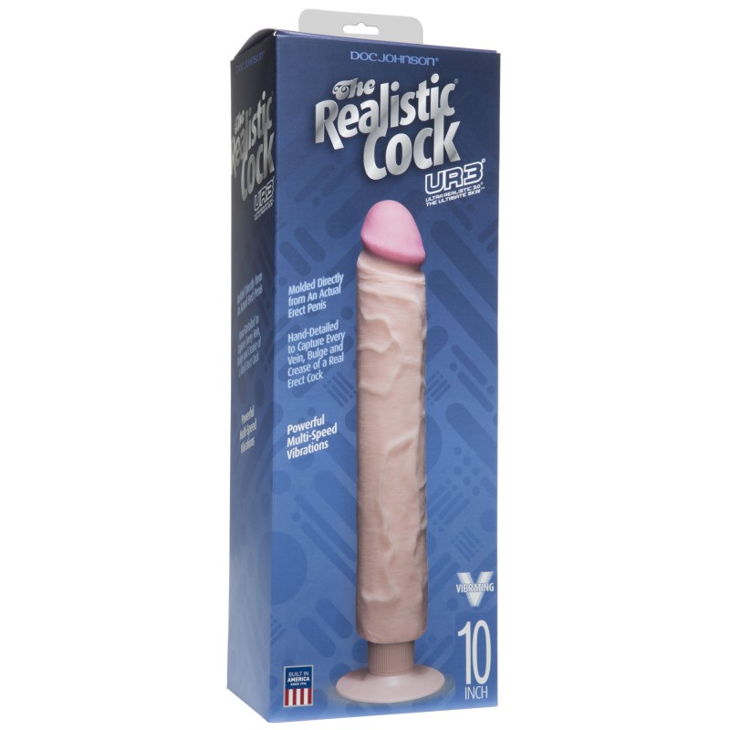 The Realistic® Cock UR3® Without Balls Vibrating 25cm - Flesh