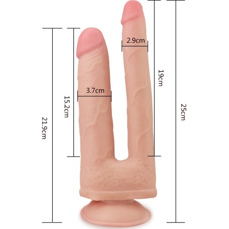 Dildo Skinlike Double Penetration - 25cm