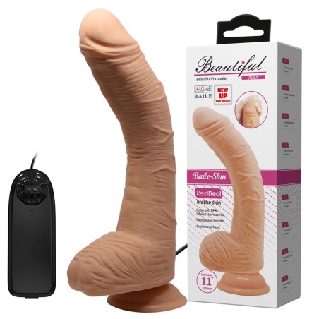 Beautiful Alex | LifeLike Skin Δονούμενο Ρεαλιστικό Ομοίωμα Πέους - 28cm