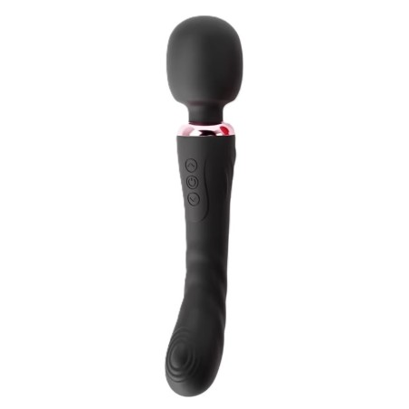 Mokko toys | Silicone Wand Vibrator With 10 Vibration Modes - Black