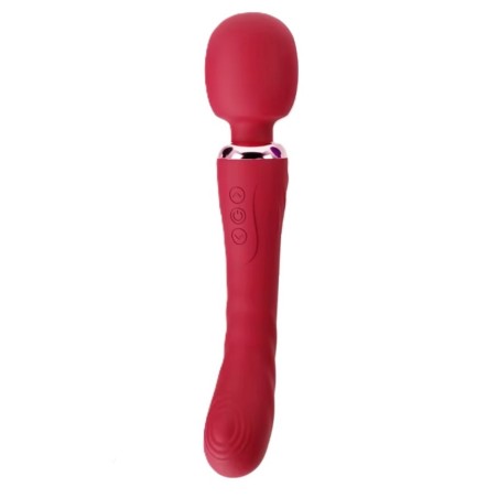 Mokko toys | Silicone Wand Vibrator With 10 Vibration Modes - Red