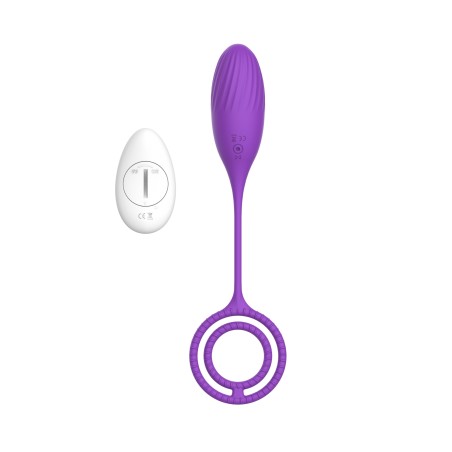 Silicone Vibrating Egg | Elia Love Egg | 10 Vibration Modes - Remote Control - USB - Purple