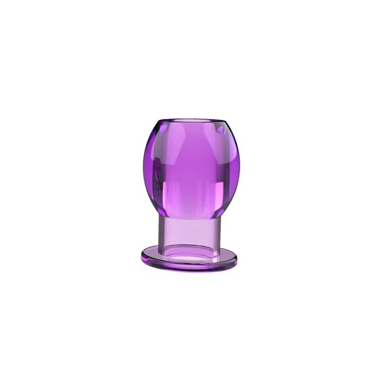 Hollow Anal Plug PVC - 6 cm - Purple
