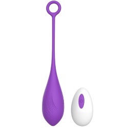 Belle Love Egg | Silicone Vibrating Egg with Remote Control | 10 Vibrating Modes - Purple