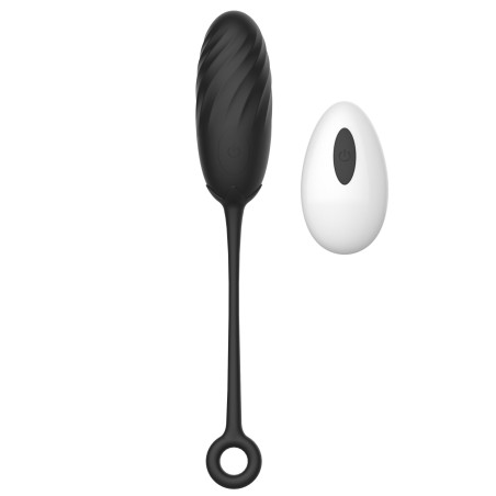 Silicone Vibrating Egg | Pearl Love Egg | 10 Vibration Modes | Remote Control - Black