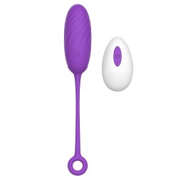 Silicone Vibrating Egg | Pearl Love Egg | 10 Vibration Modes | Remote Control - Purple