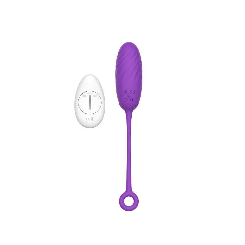 Silicone Vibrating Egg | Pearl Love Egg | 10 Vibration Modes | Remote Control - Purple