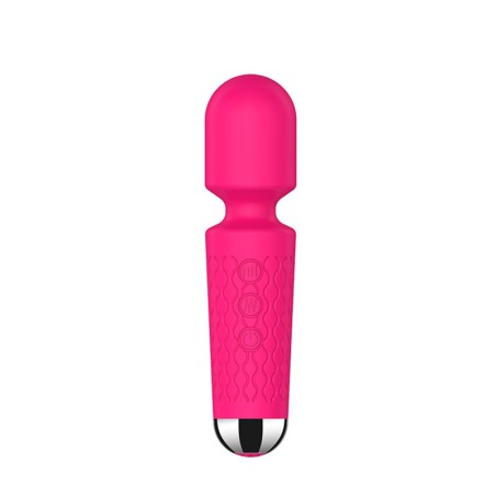 Luna | Mini Silicone Wand Massager | 20 Vibration Programs - Pink